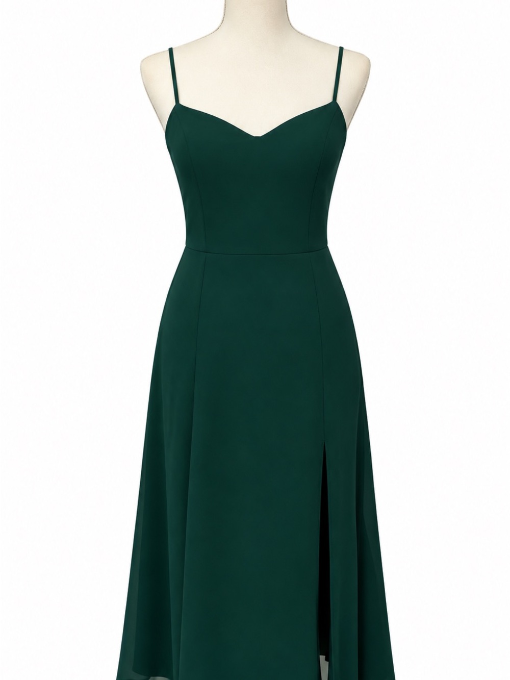 Windsor Emerald Green Spaghetti Strap Midi Dress